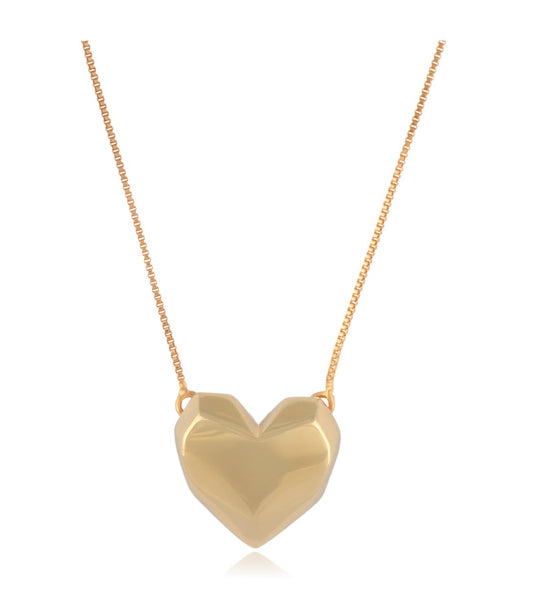 Necklaces 18k Gold Plated Heart  / Colar Coração banhado Ouro 18k